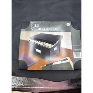 Snap-N-Store Letter-Size File‎ Box, Black 9x11x9 File Storage Box snaps
